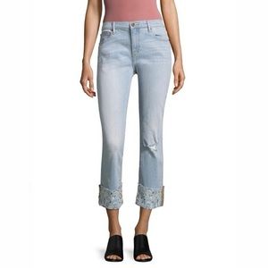 Embroidered Driftwood Candace mid rise 30 jeans